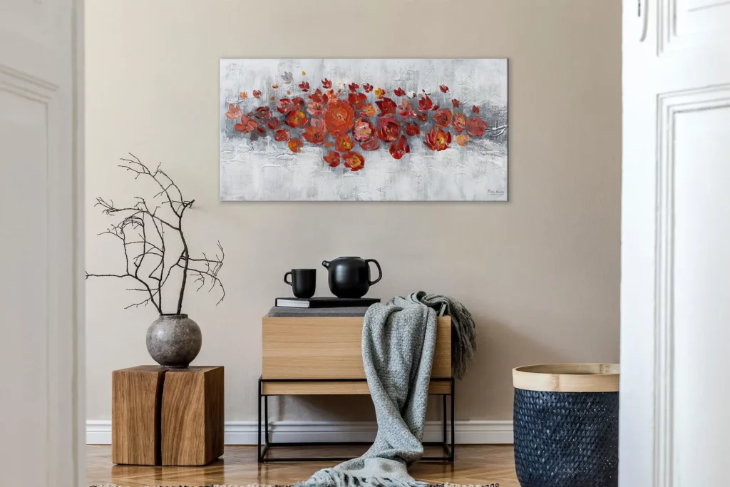 acryl malerei perlen und rosen