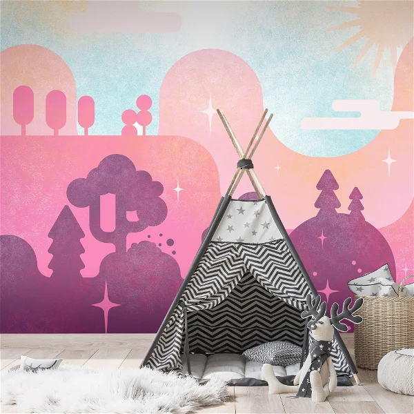 Selbstklebende Tapete 'Candy Land'