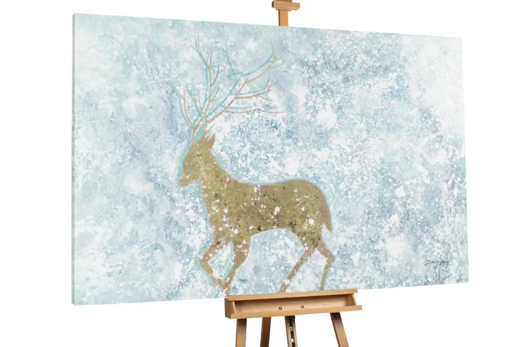 oel gemaelde bote des winters