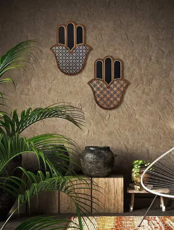 Wandmaske 'Grand Hamsa_