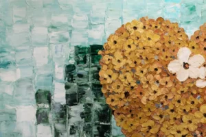 oel gemaelde floating heart