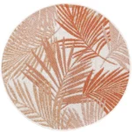 Design In- & Outdoor Runder Teppich Cleo Orange