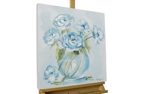 Handgemaltes Gemälde 'Poesie und Blumen'