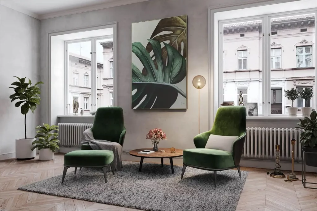 XXL Öl Gemälde 'Botanischer Zauber' | Handgemaltes Unikat | Modern & zeitgenössisch Stile