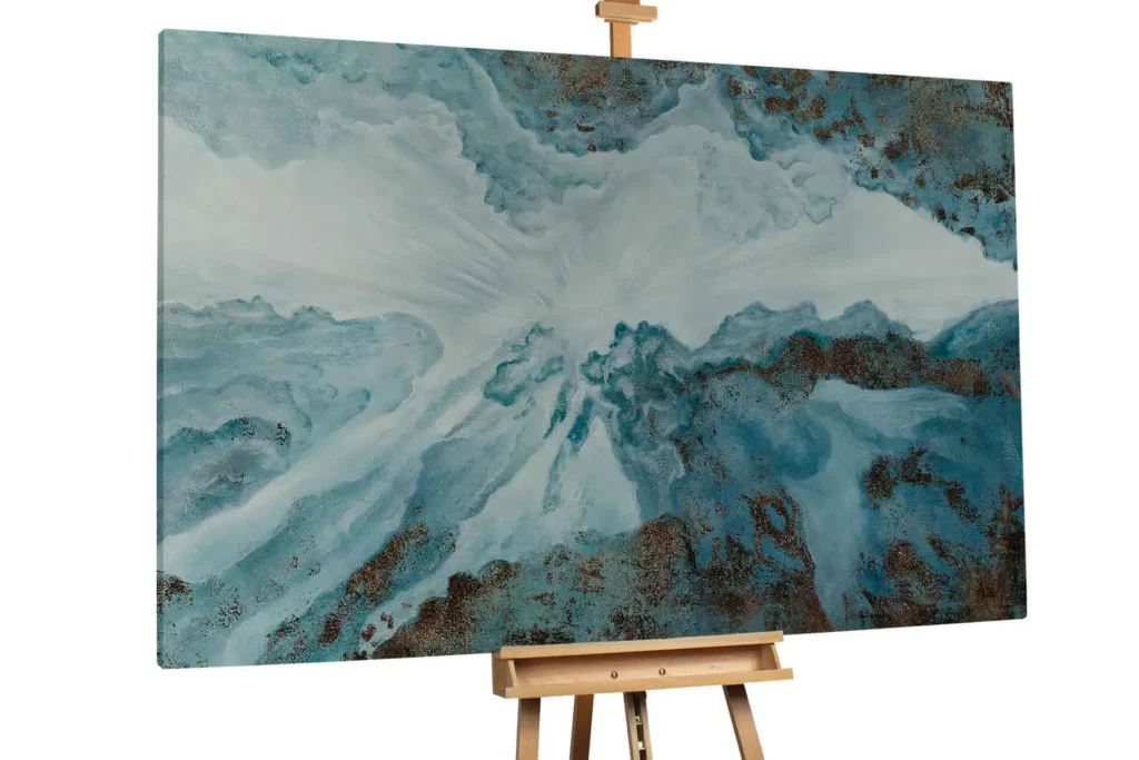 XXL Öl Gemälde 'Golden Heaven' | Handgemaltes Unikat | Modern & zeitgenössisch Stile