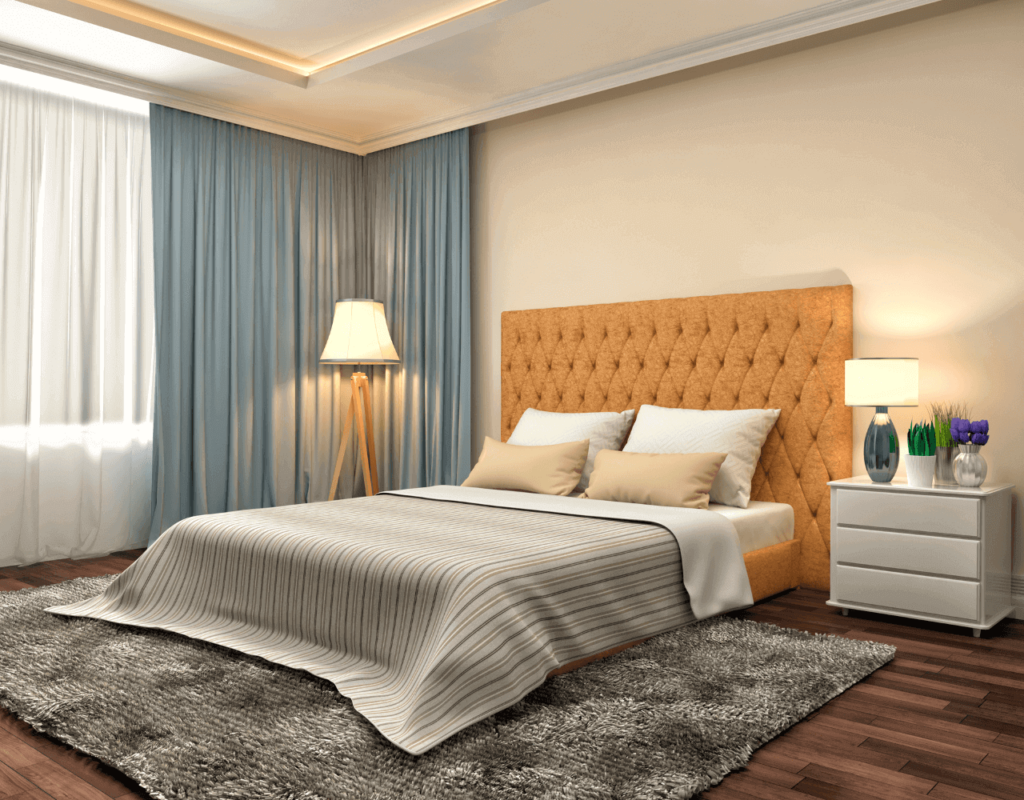 Gardinen aus Seide und Samt