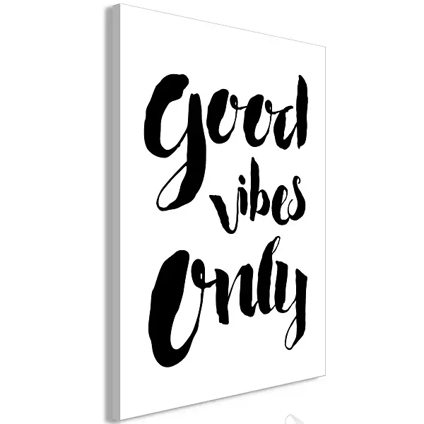 Kunstdruck auf Leinwand 'Good Vibes Only Vertical' 40x60cm