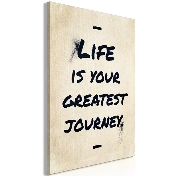 Kunstdruck auf Leinwand 'Life is Your Greates Journey Vertical' 40x60 cm