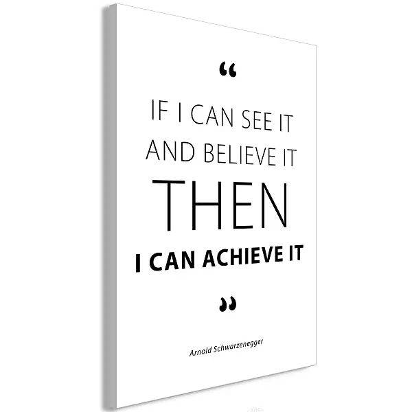 Kunstdruck auf Leinwand 'Quote - Arnold Schwarzenegger Vertical' 40x60cm