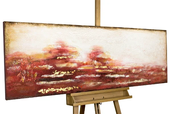 abstrakt rot gelb moderne Acrylmalerei