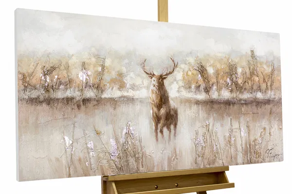 Handgemaltes Gemälde 'Auge in Auge' 120x60cm